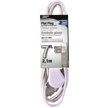 POWERZONE Cord Ext Indr 3Out16/2X7Ft Wht OR920607